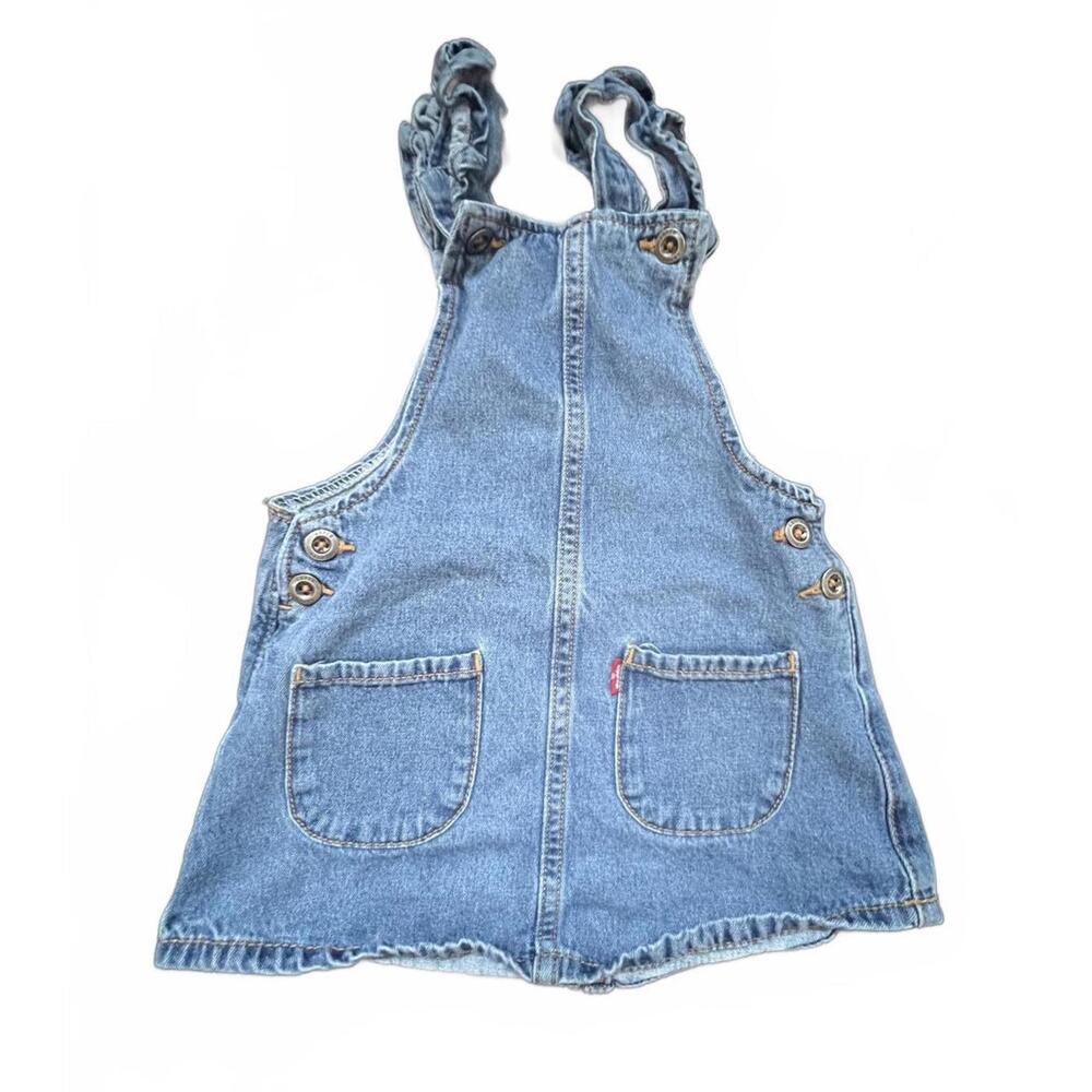 Levi's Ruffled Strap Denim Jumper - 3T